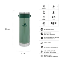 Cafetera de Viaje Stanley Prensa Francesa | 473 ml