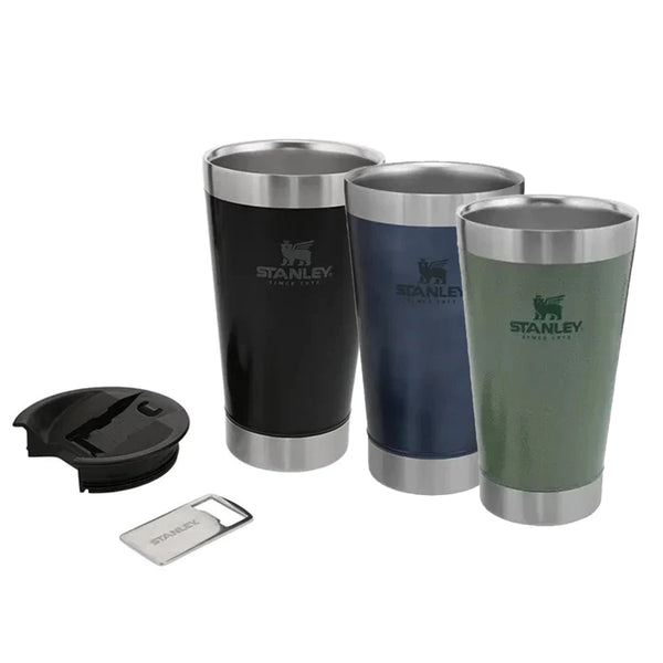 Vaso para cerveza Stanley Classic Series de acero inoxidable con 3 piezas