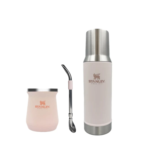 Combo Termo Stanley Mate System rosa 800 Ml Con Mate Y Bombilla rosa