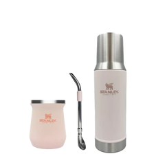Combo Termo Stanley Mate System rosa 800 Ml Con Mate Y Bombilla rosa